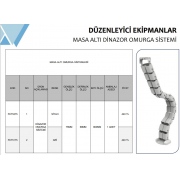 MASA ALTI KABLO DÜZENLEYİCİ MAFSALLI OMURGA 80CM